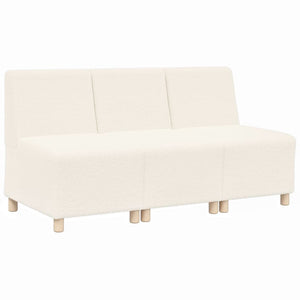 Unité de Sofa Modulaire Sans Accoudoirs 3 pcs Crème