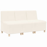 Unité de Sofa Modulaire Sans Accoudoirs 3 pcs Crème