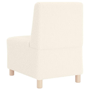 Unité de Sofa Modulaire Sans Accoudoirs 3 pcs Crème