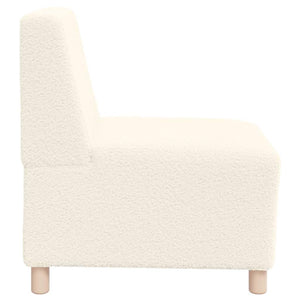 Unité de Sofa Modulaire Sans Accoudoirs 3 pcs Crème