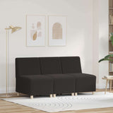 Unité de Sofa Modulaire Sans Accoudoirs 3 pcs Gris foncé