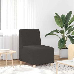 Unité de Sofa Modulaire Sans Accoudoirs 3 pcs Gris foncé