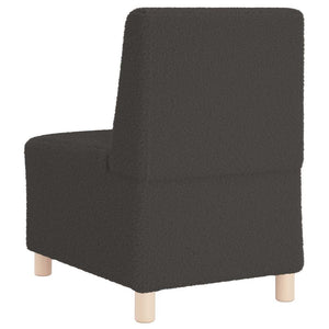 Unité de Sofa Modulaire Sans Accoudoirs 3 pcs Gris foncé