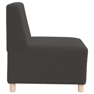 Unité de Sofa Modulaire Sans Accoudoirs 3 pcs Gris foncé