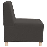 Unité de Sofa Modulaire Sans Accoudoirs 3 pcs Gris foncé