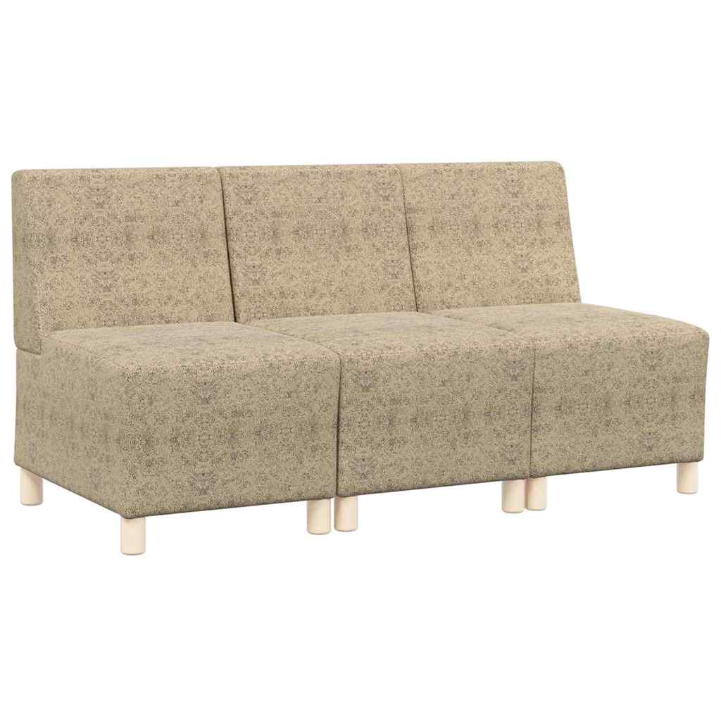 Unité de Sofa Modulaire Sans Accoudoirs 3 pcs Gris clair