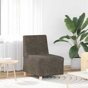 Unité de Sofa Modulaire Sans Accoudoirs 3 pcs Gris foncé