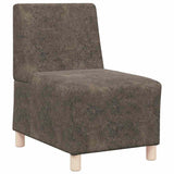 Unité de Sofa Modulaire Sans Accoudoirs 3 pcs Gris foncé