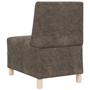 Unité de Sofa Modulaire Sans Accoudoirs 3 pcs Gris foncé