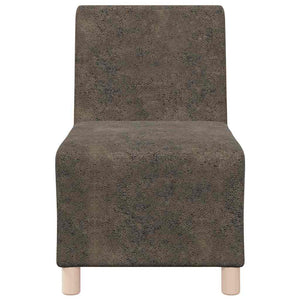 Unité de Sofa Modulaire Sans Accoudoirs 3 pcs Gris foncé