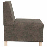 Unité de Sofa Modulaire Sans Accoudoirs 3 pcs Gris foncé