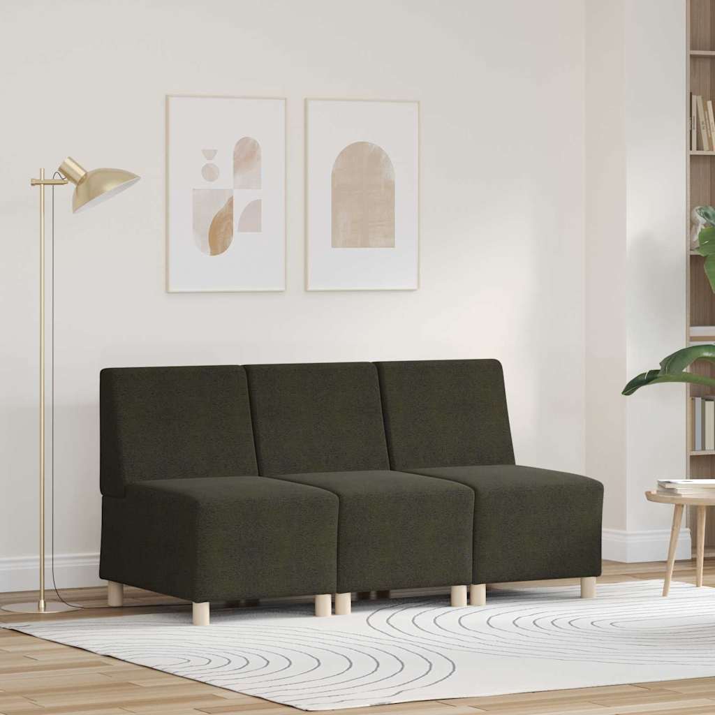 Unité de Sofa Modulaire Sans Accoudoirs 3 pcs Vert