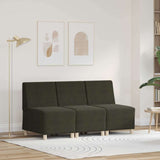 Unité de Sofa Modulaire Sans Accoudoirs 3 pcs Vert