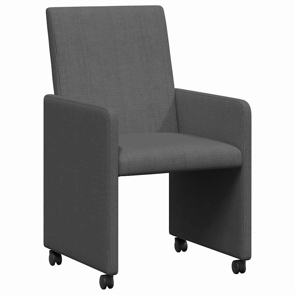 Chaises de salle à manger 2 pcs Gris foncé 57 x 66 x 94 cm