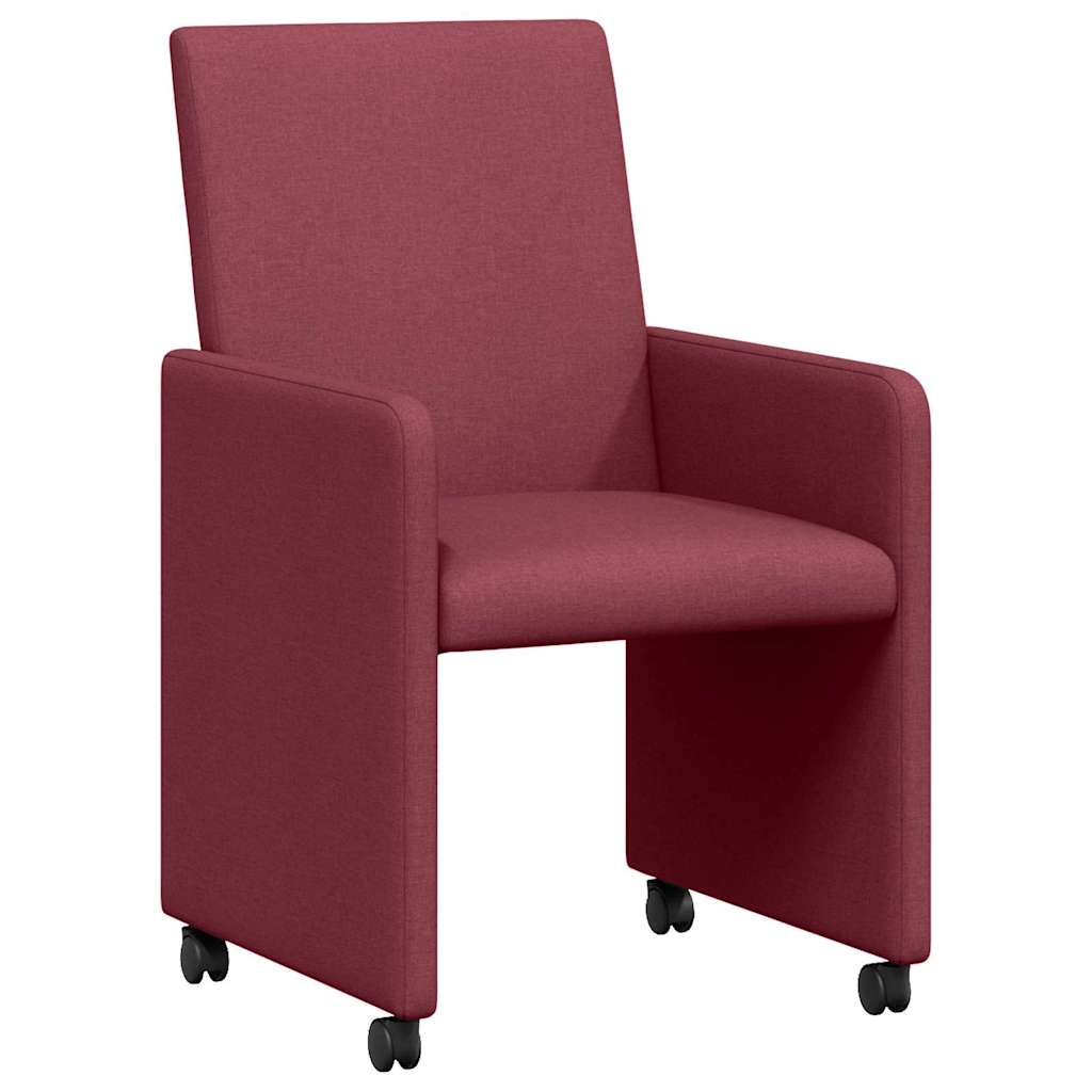 Chaises de salle à manger 2 pcs Rouge bordeaux 57 x 66 x 94 cm