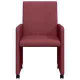 Chaises de salle à manger 2 pcs Rouge bordeaux 57 x 66 x 94 cm