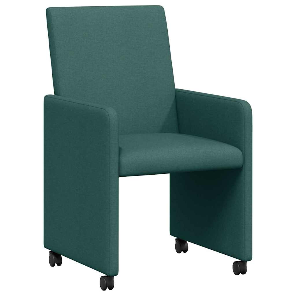 Chaises de salle à manger 2 pcs Vert foncé 57 x 66 x 94 cm