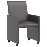 Chaises de salle à manger 2 pcs Gris 57 x 66 x 94 cm Faux cuir