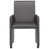 Chaises de salle à manger 2 pcs Gris 57 x 66 x 94 cm Faux cuir