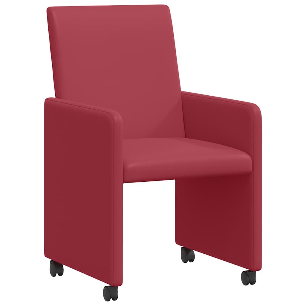 Chaises de salle à manger 2 pcs Rouge bordeaux 57 x 66 x 94 cm