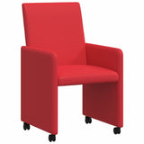 Chaises de salle à manger 2 pcs Rouge 57 x 66 x 94 cm Faux cuir