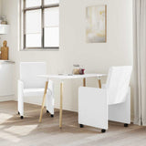 Chaises de salle à manger 2 pcs Blanc 57 x 66 x 94 cm Faux cuir