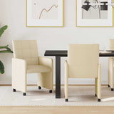 Chaises de salle à manger 2 pcs Crème 58 x 65 x 94 cm tissu