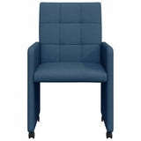 Chaises de salle à manger 2 pcs Bleu 58 x 65 x 94 cm tissu
