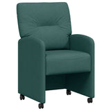 Chaises de salle à manger 2 pcs Vert foncé 57 x 67 x 95 cm