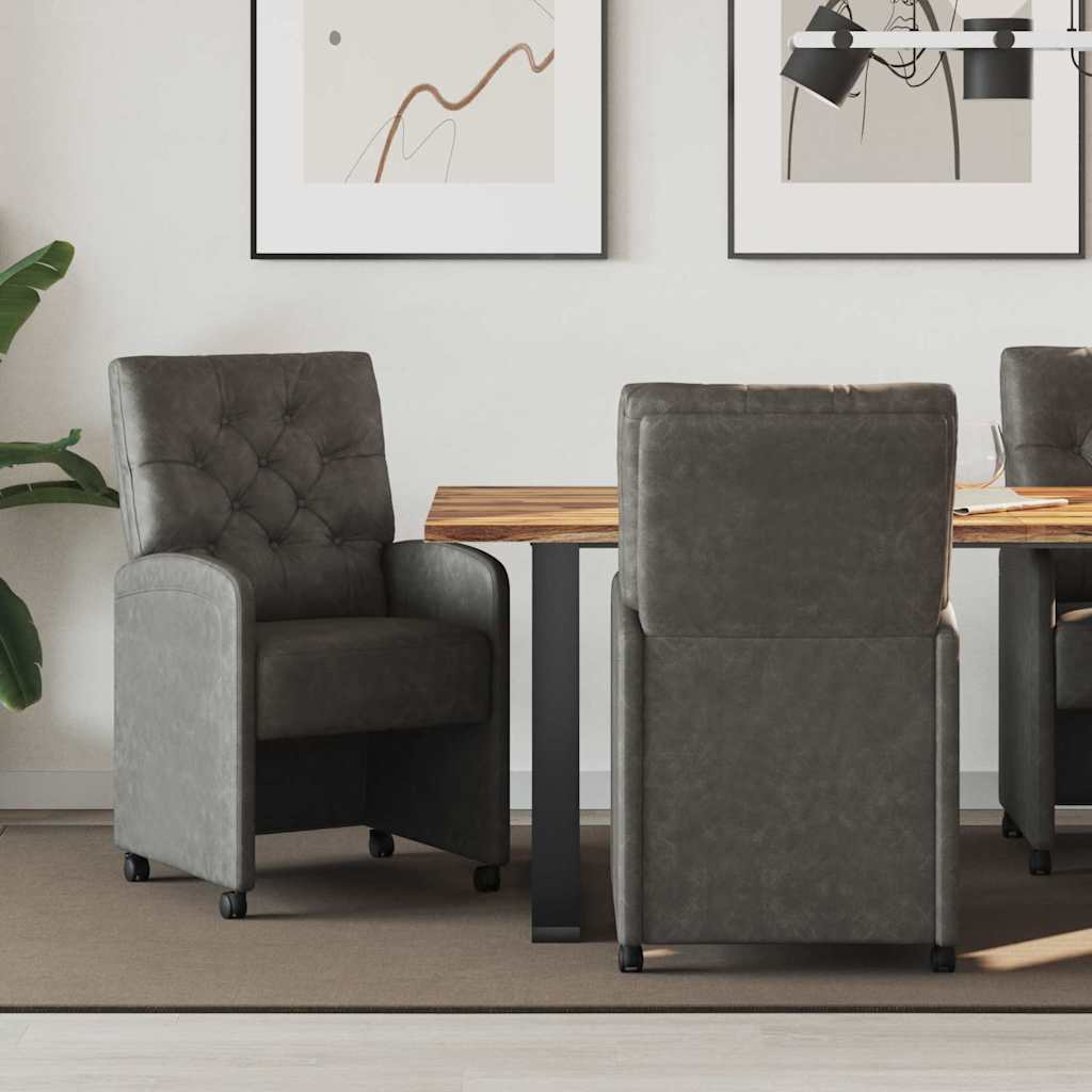 Chaises de salle à manger 2 pcs Noir 58 x 67 x 97 cm Faux cuir