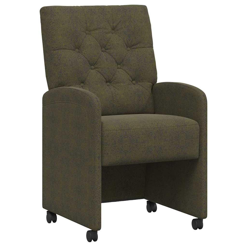 Chaises de salle à manger 2 pcs Vert armée 58 x 67 x 97 cm