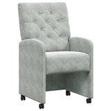 Chaises de salle à manger 2 pcs Gris clair 58 x 67 x 97 cm