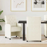 Chaises de salle à manger 2 pcs Crème 58 x 67 x 97 cm Velours