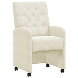 Chaises de salle à manger 2 pcs Crème 58 x 67 x 97 cm Velours