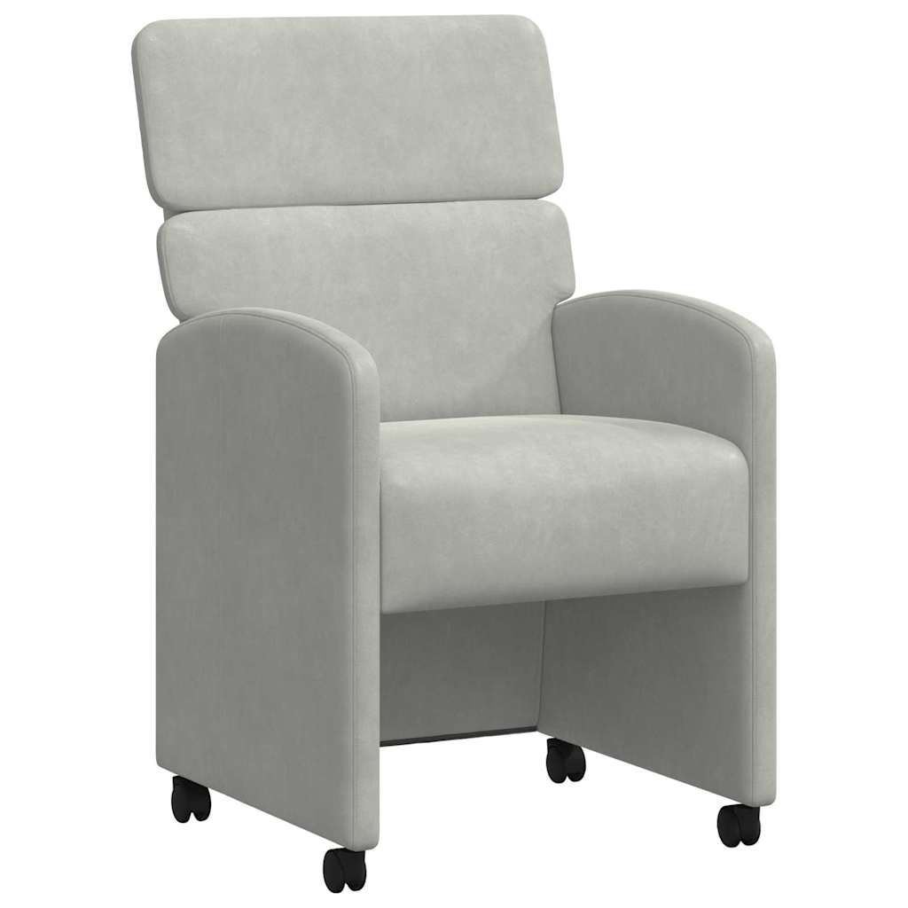 Chaises de salle à manger 2 pcs Gris clair 58 x 65 x 98 cm