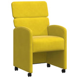Chaises de salle à manger 2 pcs Jaune 58 x 65 x 98 cm Velours