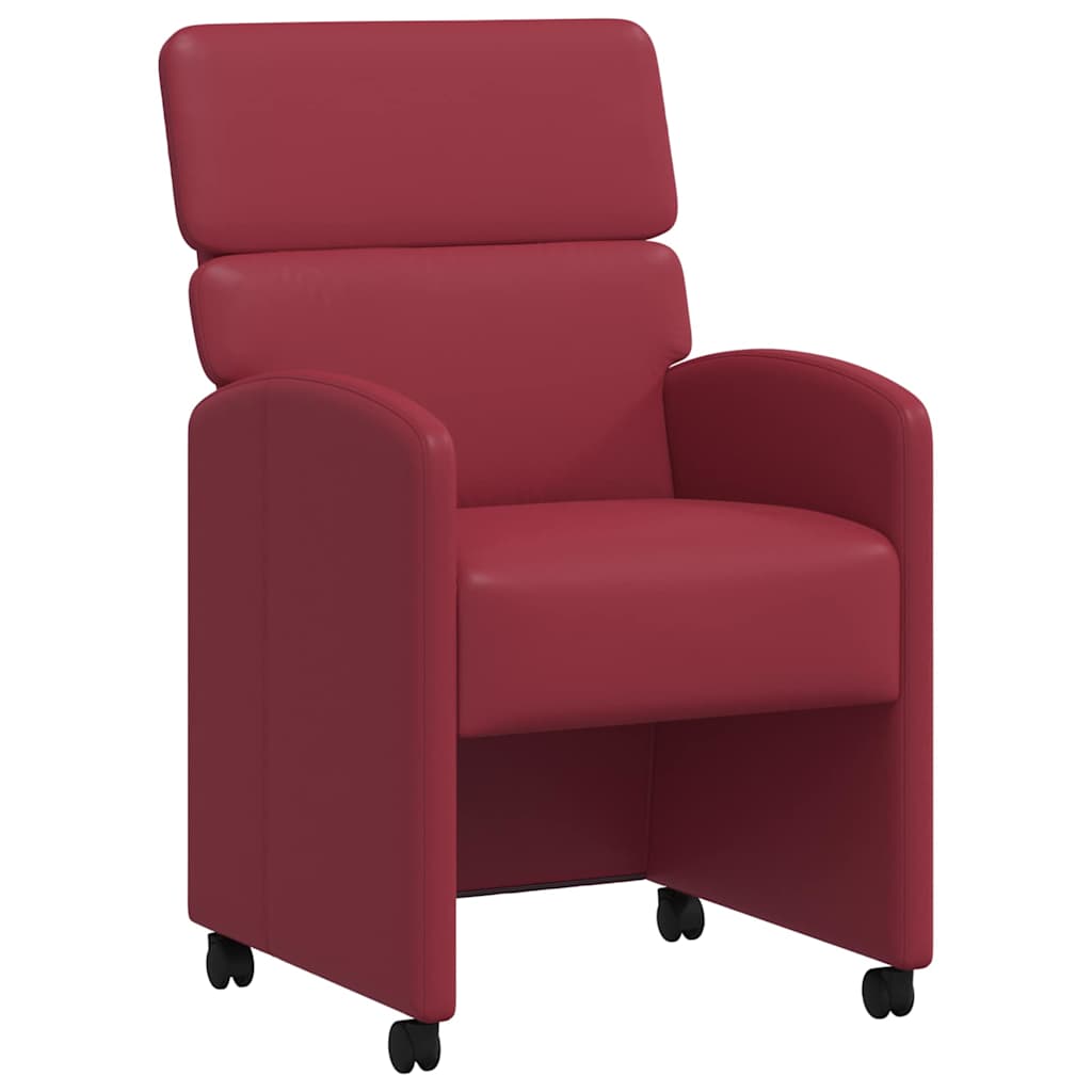 Chaises de salle à manger 2 pcs Rouge bordeaux 58 x 65 x 98 cm