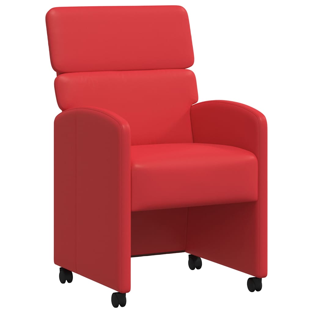 Chaises de salle à manger 2 pcs Rouge 58 x 65 x 98 cm Faux cuir