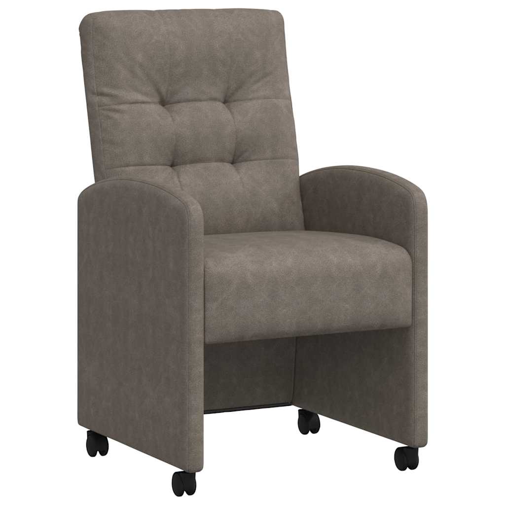 Chaises de salle à manger 2 pcs Gris 57 x 67 x 98 cm Faux cuir