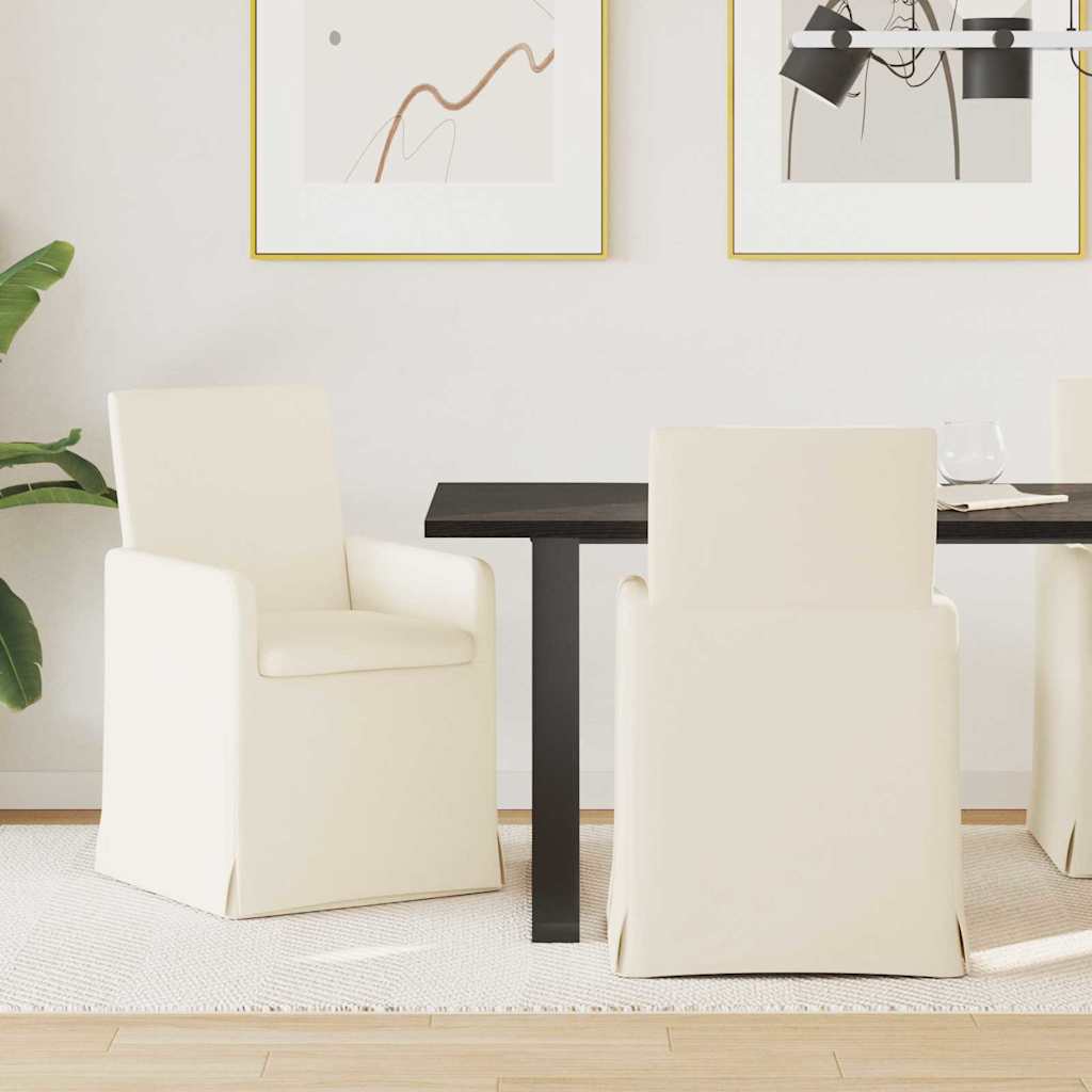 Chaises de salle à manger 2 pcs Beige 57 x 67 x 95 cm Lin