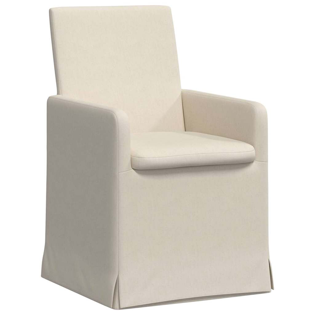 Chaises de salle à manger 2 pcs Beige 57 x 67 x 95 cm Lin