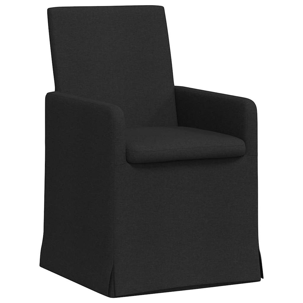 Chaises de salle à manger 2 pcs Noir 57 x 67 x 95 cm tissu