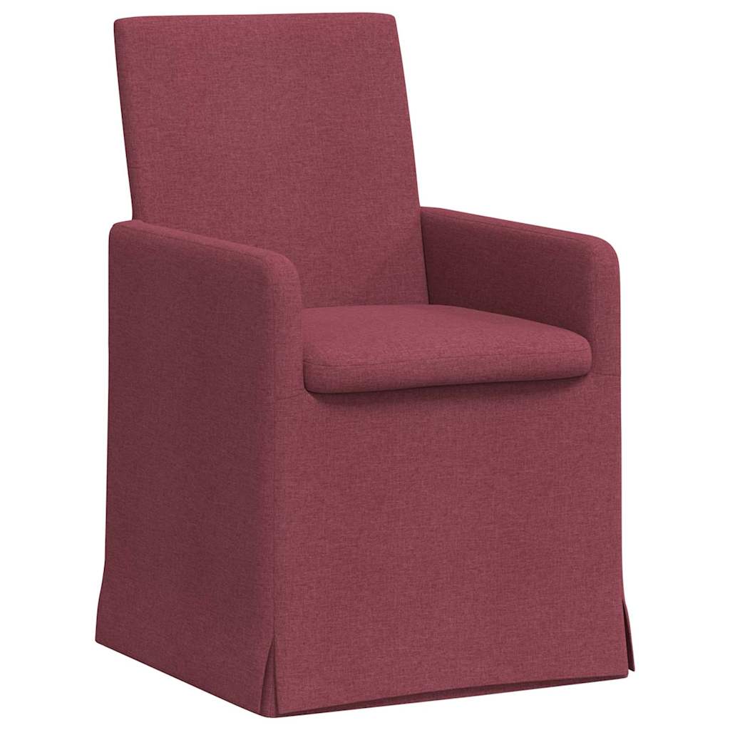 Chaises de salle à manger 2 pcs Rouge bordeaux 57 x 67 x 95 cm