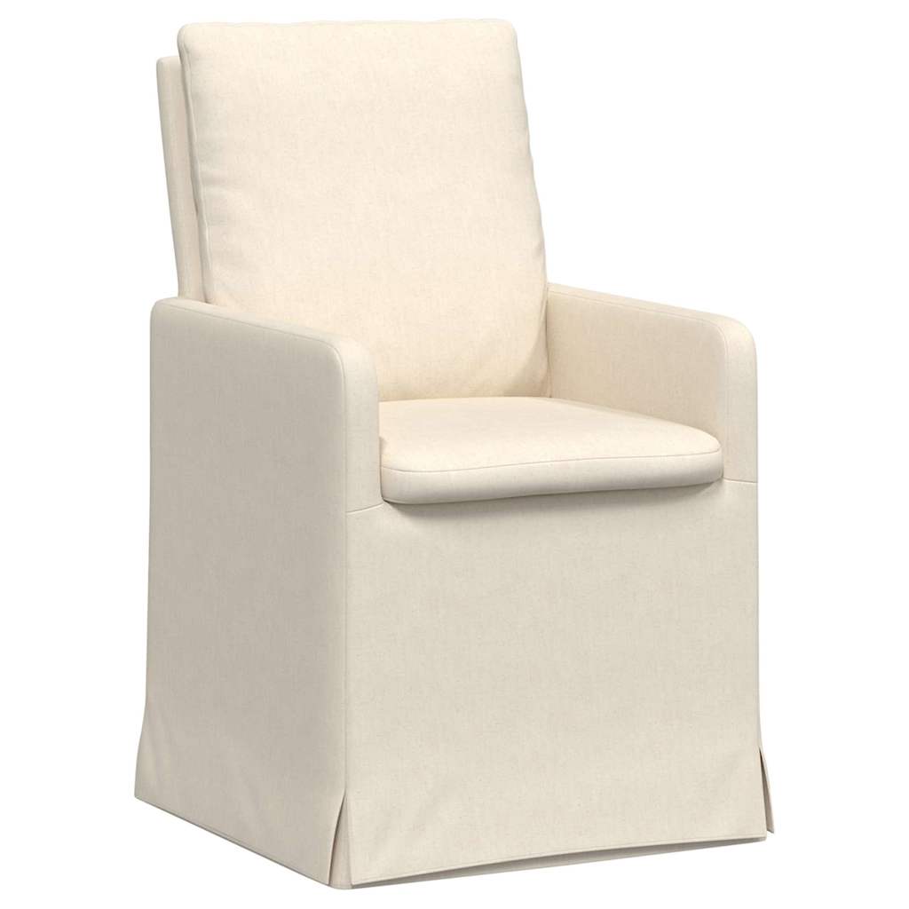 Chaises de salle à manger 2 pcs Beige 57 x 67 x 98 cm Lin