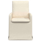 Chaises de salle à manger 2 pcs Beige 57 x 67 x 98 cm Lin