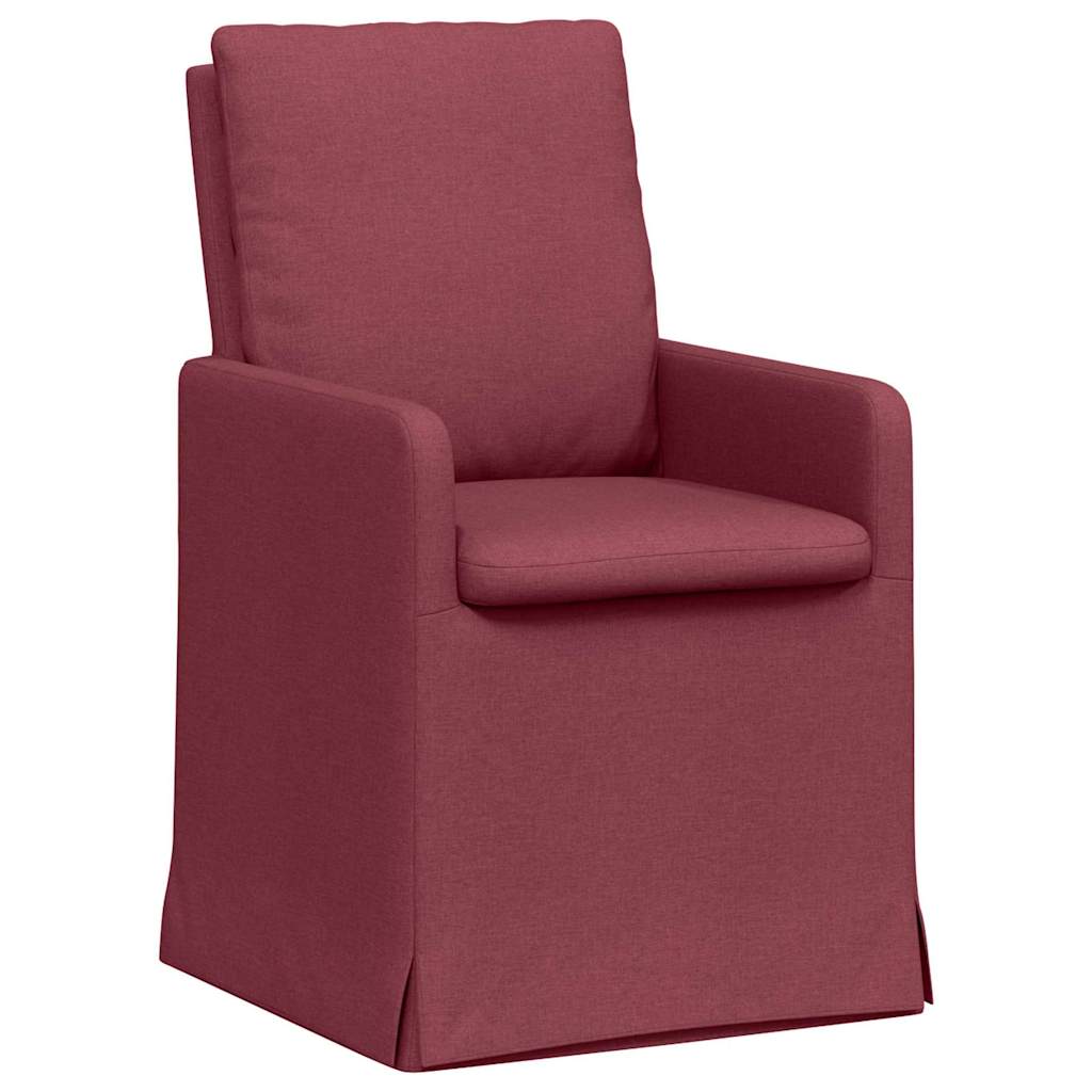 Chaises de salle à manger 2 pcs Rouge bordeaux 57 x 67 x 98 cm