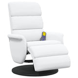 Fauteuil de massage inclinable Blanc 71 x 98 x 106 cm Faux cuir