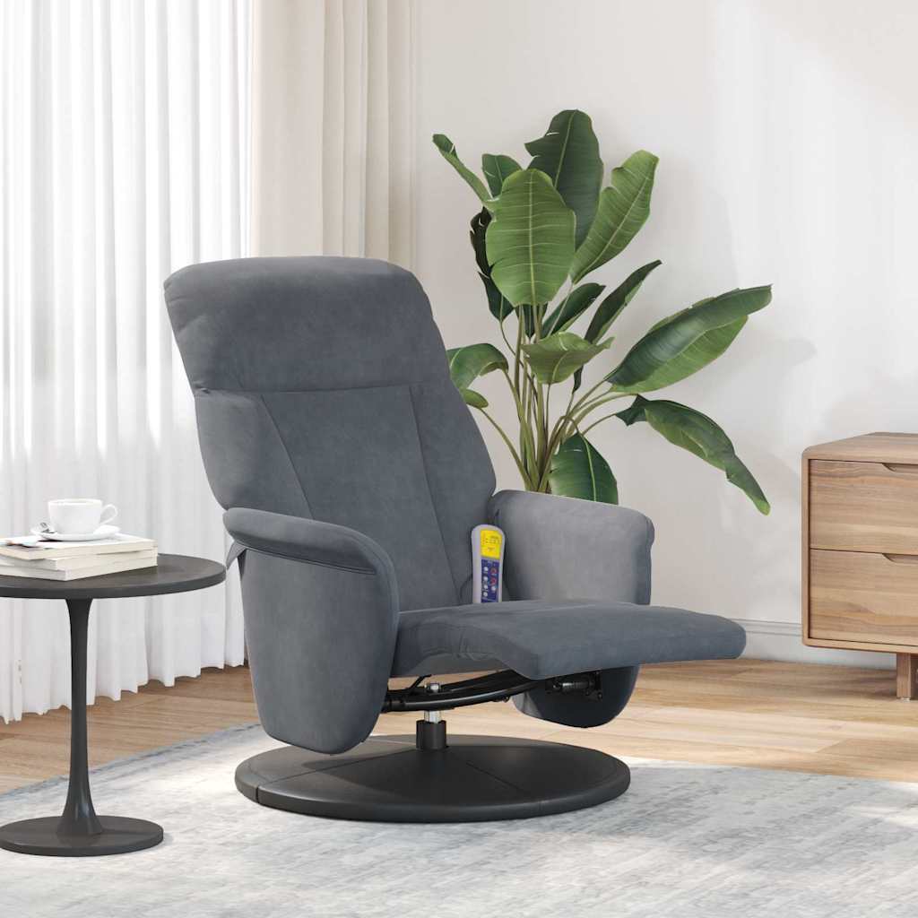 Fauteuil de massage inclinable Gris foncé 91 x 71 x 105.5 cm
