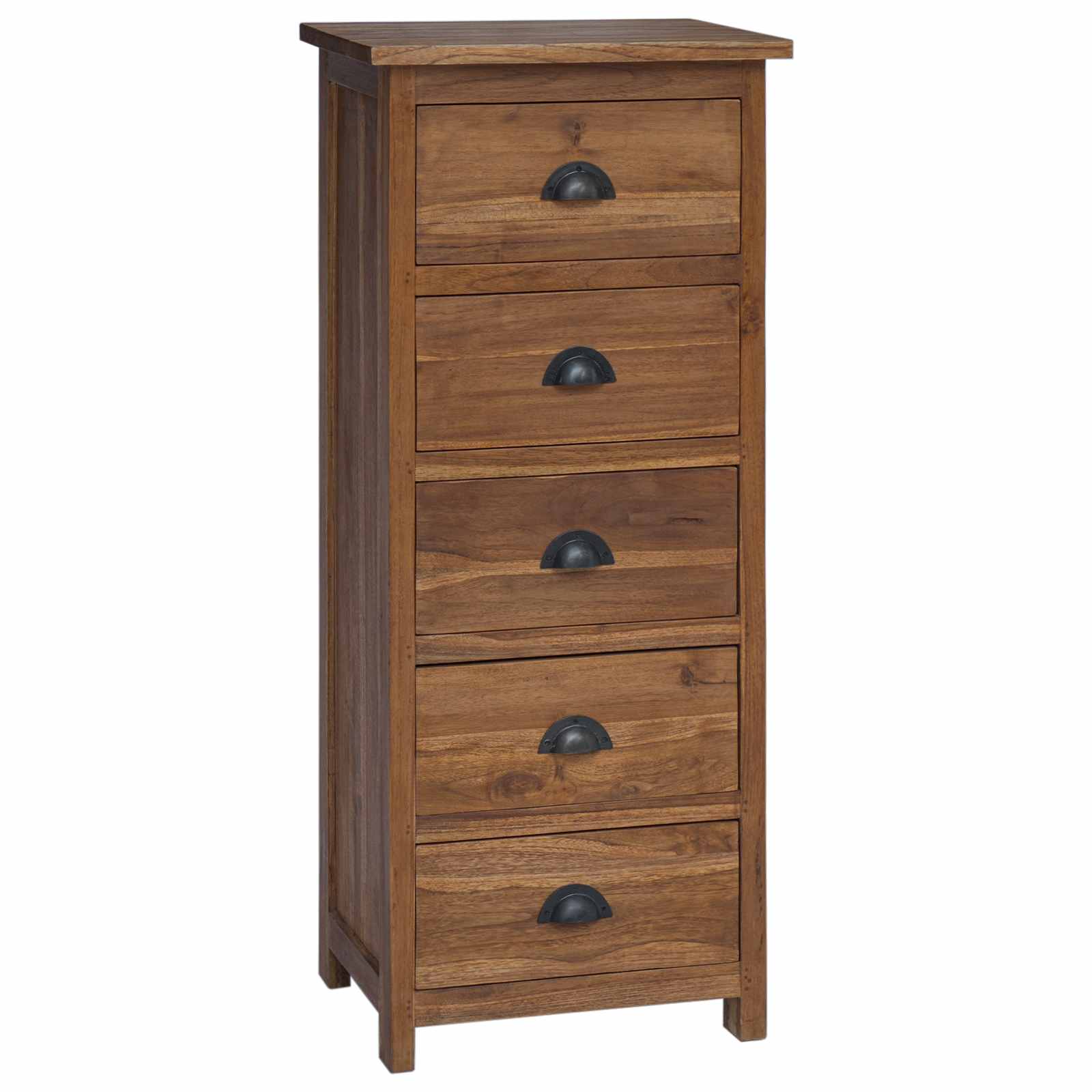 Commode avec tiroir Marron 45 x 35 x 110 cm Bois de teck massif
