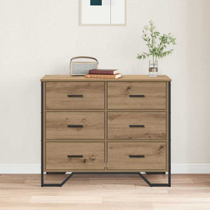 Commode chêne artisanal 91 x 35.5 x 74.5 cm Bois d'ingénierie